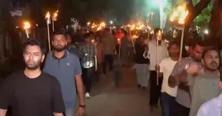 সাম্য হত্যাকাণ্ড: বিচারের দাবিতে ঢাবি ছাত্রদলের মশাল মিছিল